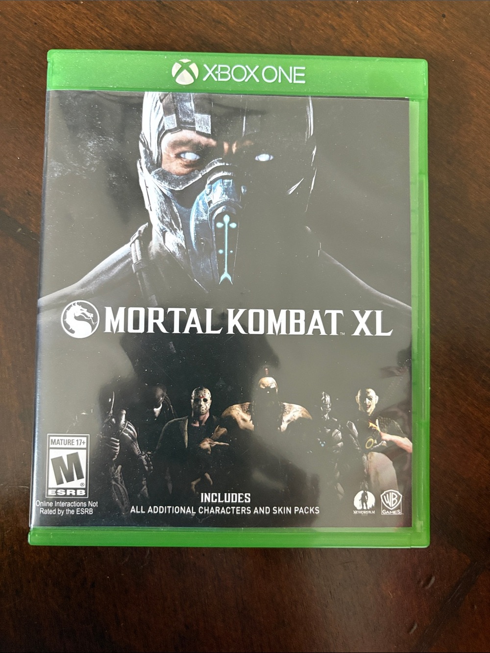 Mortal Kombat XL for Xbox One - Black Cover, Green Case